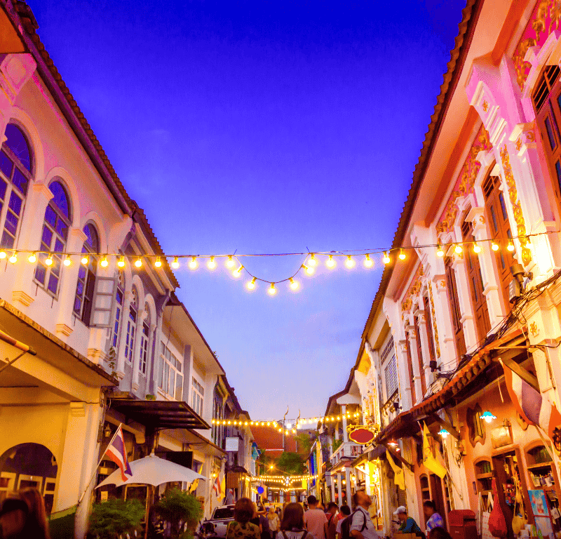 Old phuket town night markets