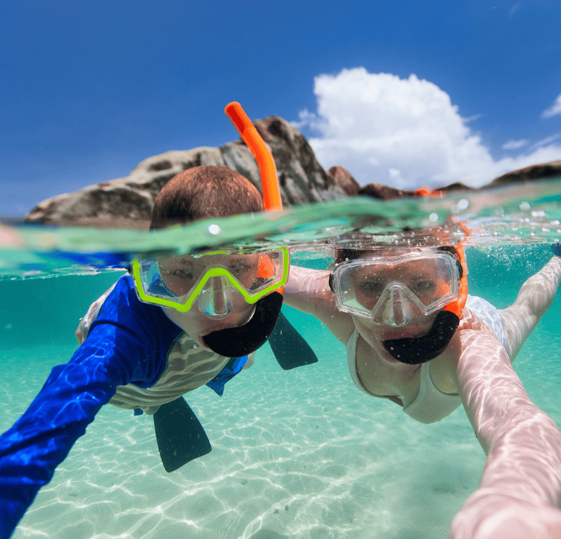 Lots of time for swimming and snorkeling