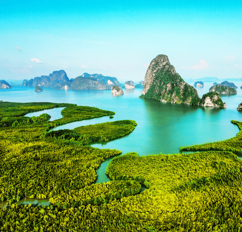 View of phang nga bay from samet nangshe viewpoint