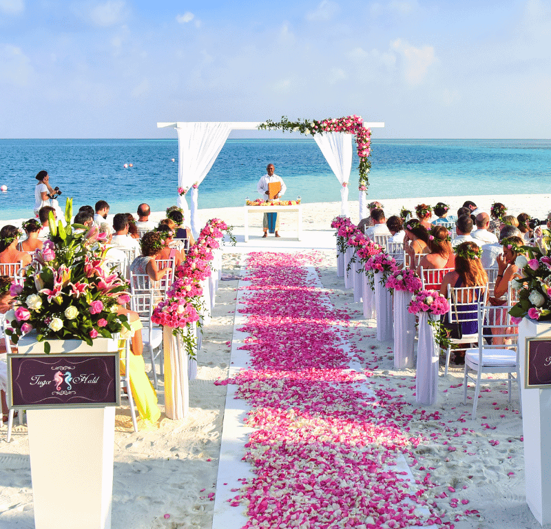 Wedding Decorations on the Beach. the Official Registration of