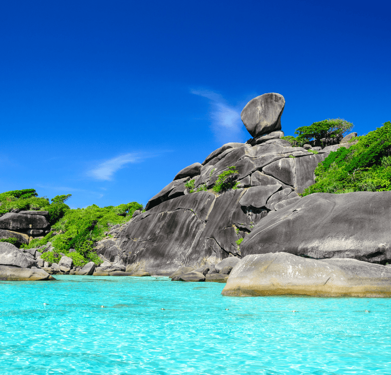 Similan islands waters are ideal for snorkelling