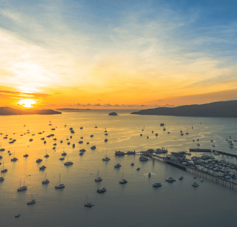 Phuket yacht club pyc sunsetting in chalong